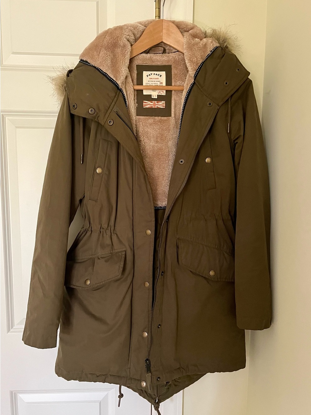 Fat Face Olive Green Parka Coat